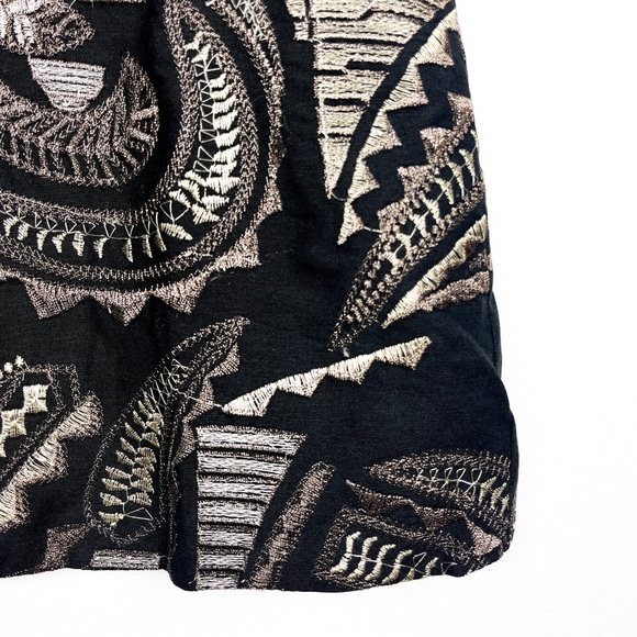 Blaque Label, Black Mini Skirt with Gold Metallic Threading - Picture 4 of 9